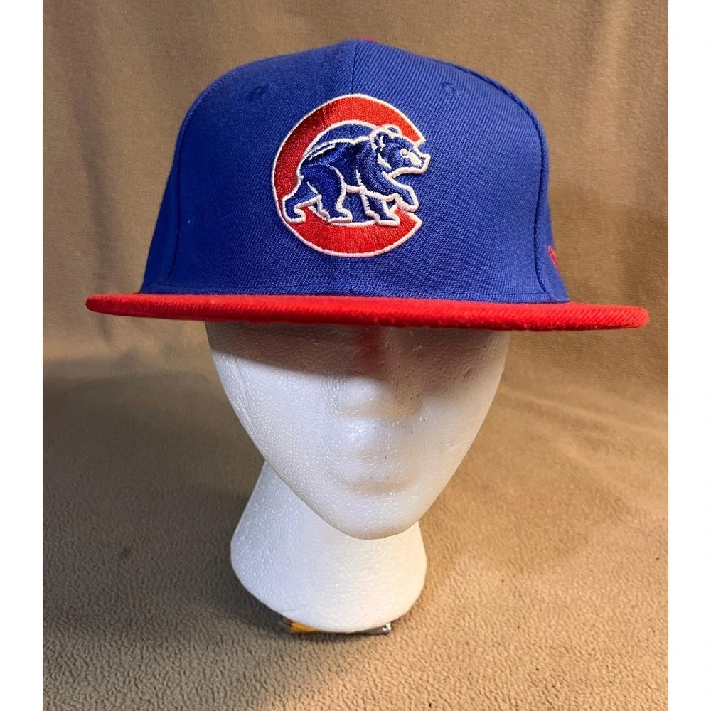 New Era Chicago Cubs 9FIFTY Snapback Hat Blue Red Walking Bear MLB Cap